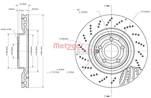 METZGER 6110883 Bremsscheibe